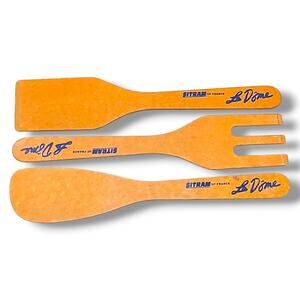 Vintage Sitram France LaDóme 3 Piece‎ Wood Cooking Utensils Rare HTF